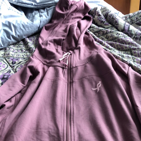 2/$10 Susan G Komen Earth Yoga zip up sweatshirt - Picture 1 of 9